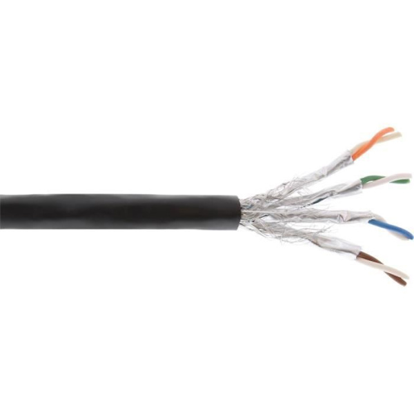 InLine® Cat.7a installationskablar, S/FTP (PiMF), 1200MHz, PE, 100m