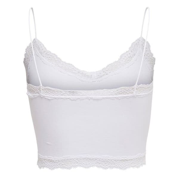 Topp - ONLY - Vicky Lace Seamless - Vit - Utan ärm - Regular fit Vit S/M