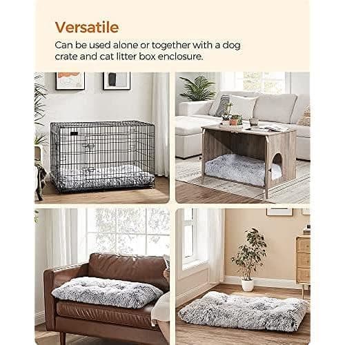 Hundkorg - FEANDREA - Soffa, Säng för Djur - Grå - Stor - 122 x 74 cm