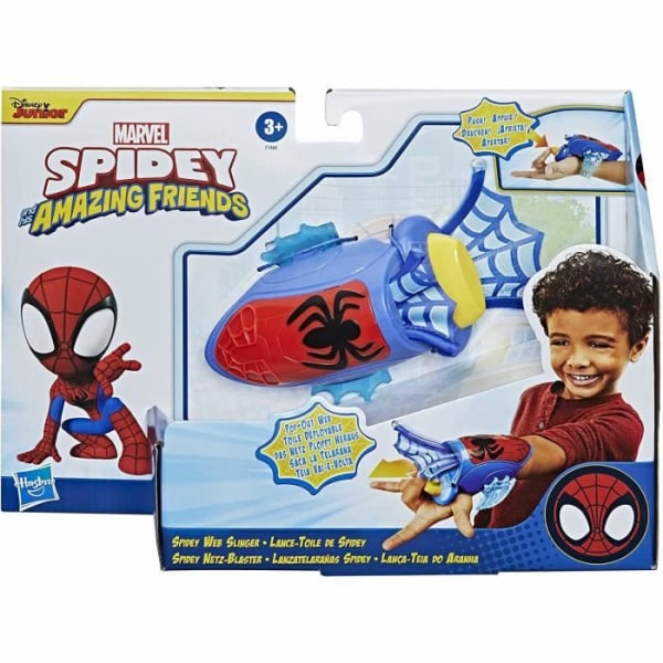 Spiderman web launcher - HASBRO - För barn från 3 år och uppåt - Lätt att sätta på och ta av leksaken