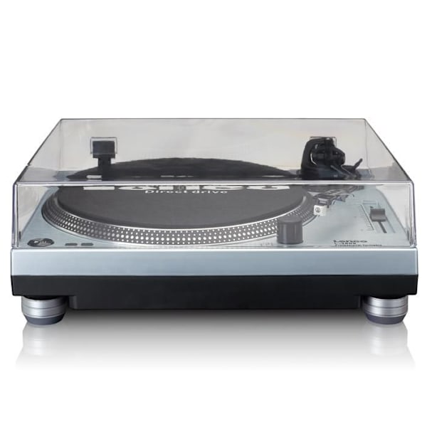 Skivspelare - Lenco - L-3809 - Direct drive - USB-skanning - Integrerad belysning Blå metallic