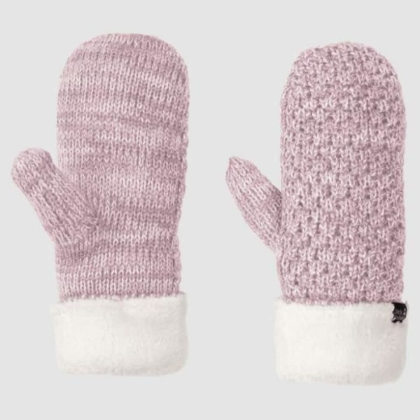 Stickade handskar för dam - JACK WOLFSKIN - Highloft - Varmt fleecefoder - Ljuslila Ljuslila M