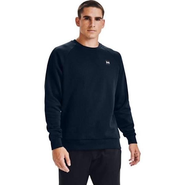 Sweatshirt - Under Armour - Rival Fleece - Rund hals - Långa ärmar - 4XL Marinblå/vit jag