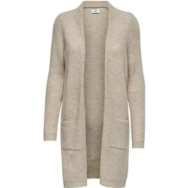Gilet Cardigan - Only - Jade - Trikå - Öppen fram - 2 fickor Whitecap grå S