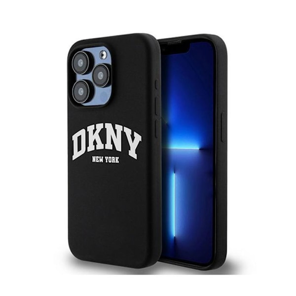 DKNY Liquid Silicone Vittryckt Logo MagSafe - Fodral för iPhone 13 Pro (svart)