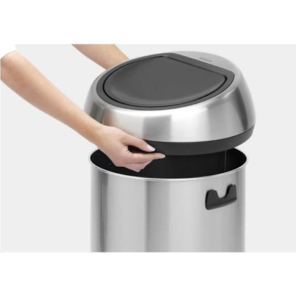 BRABANTIA Touch Bin - 60 L - Fingeravtrycksskydd i matt stål Fingeravtryckssäker i matt stål