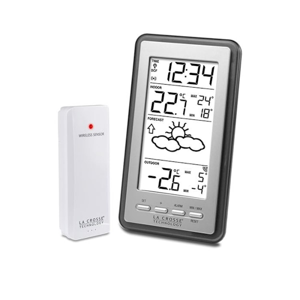 Väderstation med min/max registrering La Crosse Technology WS9130 - Silver Silver