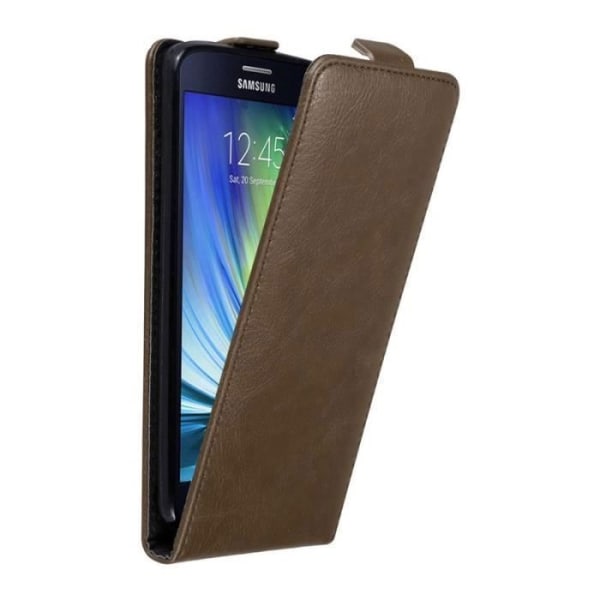 Cadorabo Fodral för Samsung Galaxy A7 2015 - i brunt - Flip Style skyddsfodral med magnetlås