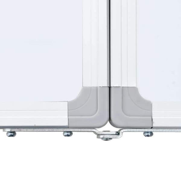 Magnetisk vikbar whiteboard - VIDAXL - 150x80 cm - Aluminium - 3 paneler - Vikbar Vit