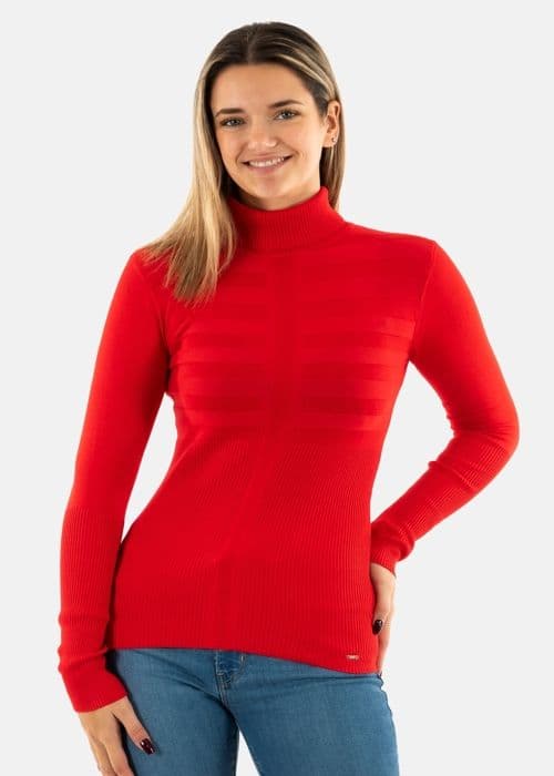 Pull Rouge Femme Morgan MENTOS Röd M