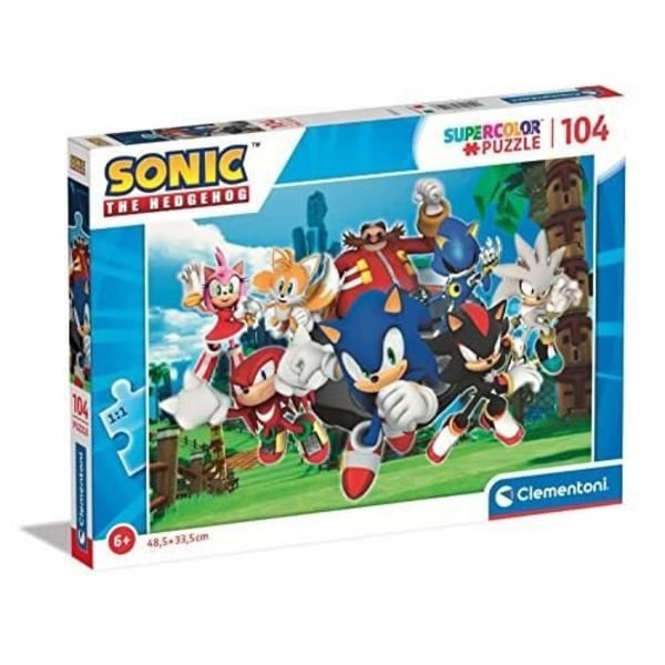 Clementoni Supercolor Sonic barnpussel - 104 bitar - tecknade serier och serier