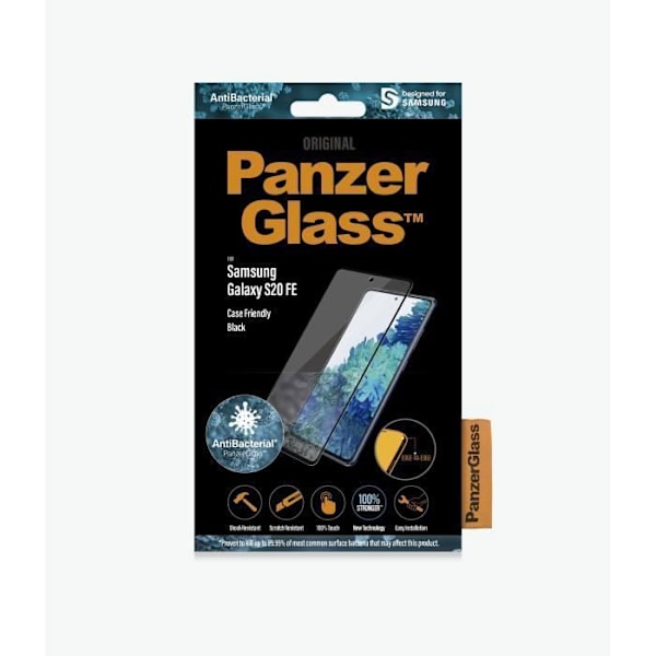 PANZERGLASS - PanzerGlass Samsung Galaxy S20 FE Kompatibel med AB fodral, Svart