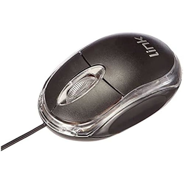 Optisk Mus - LINK - Mini - USB - 3 Knapper - Sort Svart