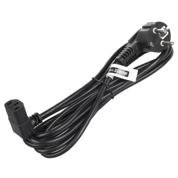 Strömkabel - Maclean - MCTV-851 - Böjd - 1,5m - 3 stift EU