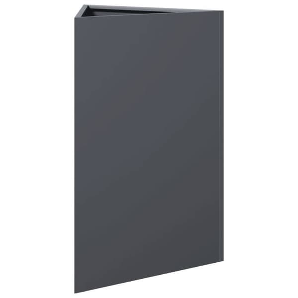 vidaXL Triangulär planteringslåda antracit 50x43x75 cm stål 851175