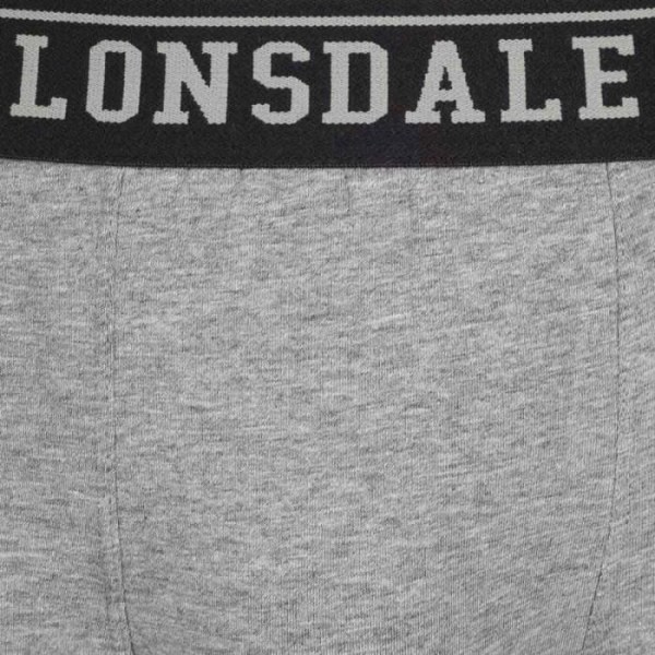 Lonsdale Oxfordshire boxershorts för män, grå-svart, XL EU Grå/svart XL