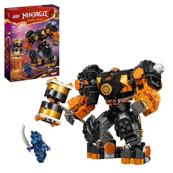 LEGO® 71806 NINJAGO Coles elementarrobot från jorden, leksak med 2 karaktärer inklusive en Cole-minifigur, Ninjapresent Svart
