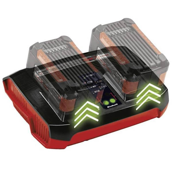 Einhell Startkit 2 x 4,0 Ah + Dubbel Laddare Power X-Change (Lithium-Ion, 18V, 1 laddare + 2 batterier 4,0 Ah)
