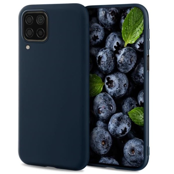 Moozy livsstil. Fodral för Huawei P40 Lite, Midnight Blue - Flytande silikonfodral med matt finish och mjukt mikrofiberfoder Nattblått