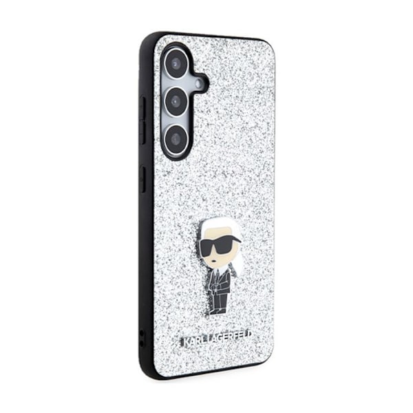 Mobilskal - Karl Lagerfeld - Samsung Galaxy S24+ - Silver - Glitter - Flexibel Pengar