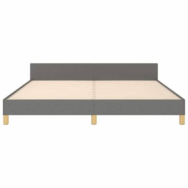 vidaXL Sängram utan madrass mörkgrå 180x200 cm tyg 347432 Grå