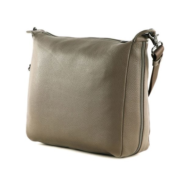 Axelväska - MANDARINA DUCK - Mellow Leather Crossover - Kalvskinn - Brun - 33x30x13 cm kastanj