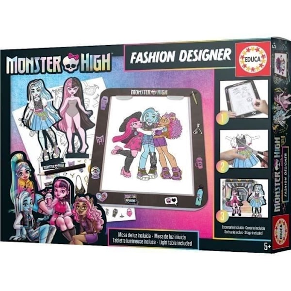 Modespel - EDUCA - Modedesigner Monster High Svart