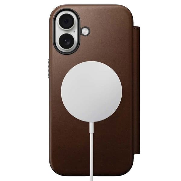 Plånboksfodral - NOMAD - iPhone 17 - Fullnarvsklädsel - MagSafe - Brun brun