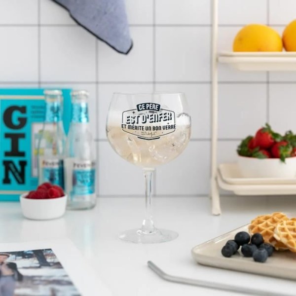 Ballongglas - denna pappa är ett helvete och förtjänar ett bra glas Mr Wonderful - transparent svart - 700 ml