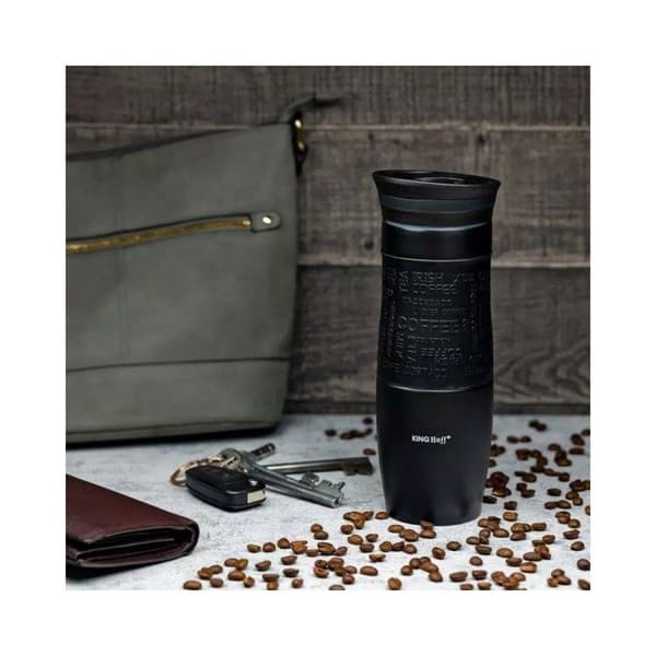 Mugg - kopp - mazagran Kinghoff - KH-1615 - TERMISK MUG 500ML Svart
