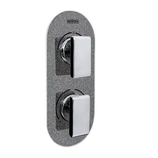 Bristan Mpiv2-nbspShcdiv GG Glisten metallic Pivot 2-nbspeninfälld dubbel kontrollventil och omkastare,