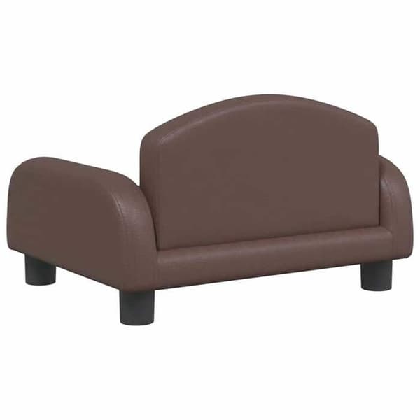 vidaXL Barnsoffa brun 50x40x30 cm konstläder 3196376