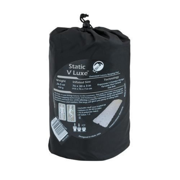 Sovmatta - Klymit - Static V Luxe - Isolerad - 1 plats - 193 cm - Grå Grå