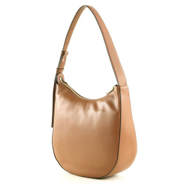 Axelväska - MANDARINA DUCK - Luna Hobo - Kalvskinn - Brun - 25,5 x 24 x 9 cm kastanj
