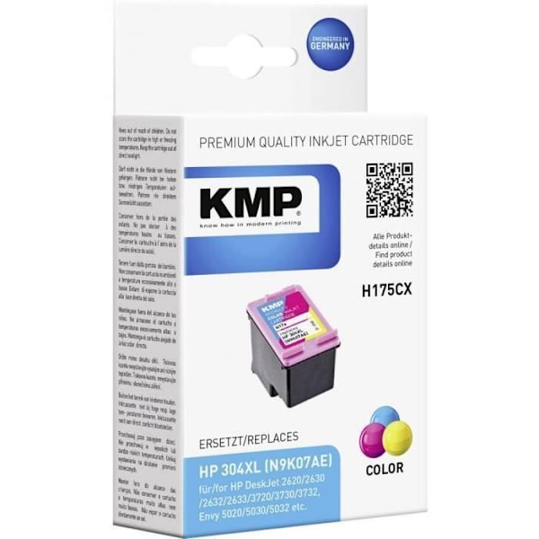 Bläckpatron - KMP - HP 304, 304XL - Flerfärgad - Kompatibel bläckstråle - Paket om 1