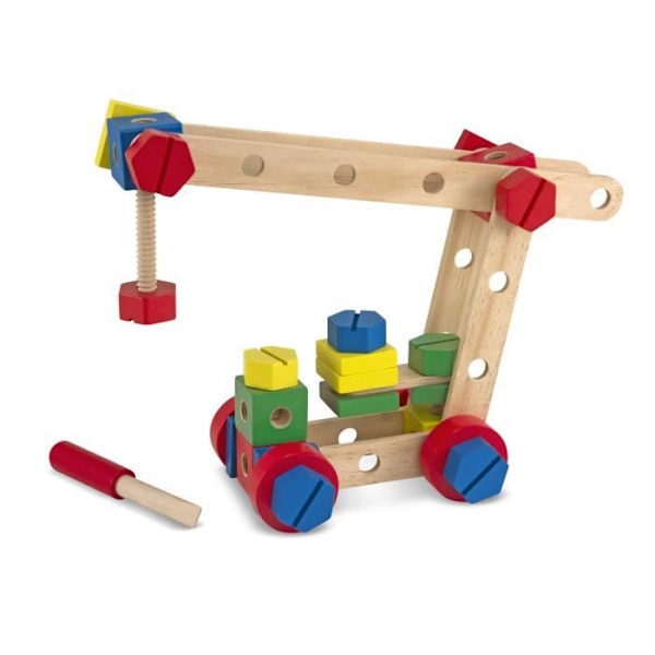 Byggspel - MELISSA & DOUG - Set med 48 delar - För barn från 3 år och uppåt Gul, röd, grön och blå
