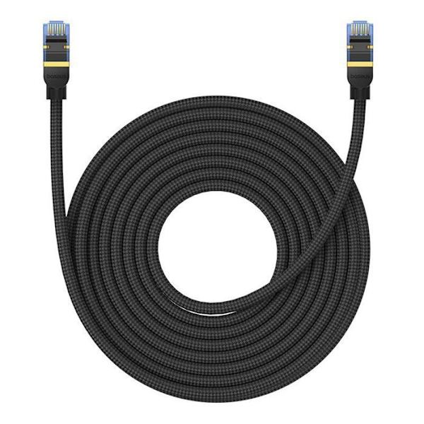 Baseus - B0013320B111-07 - Cat.7 Ethernet RJ45 flätad nätverkskabel, 10Gbps, 10m (svart)