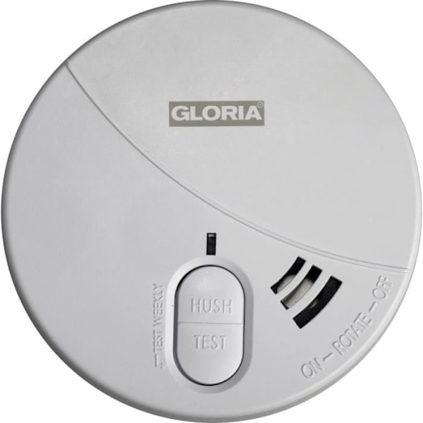 Röksensor - GLORIA - R5 25186500.0000 - Batteritid 5 år - Detektering 8 m - 85 db Vit