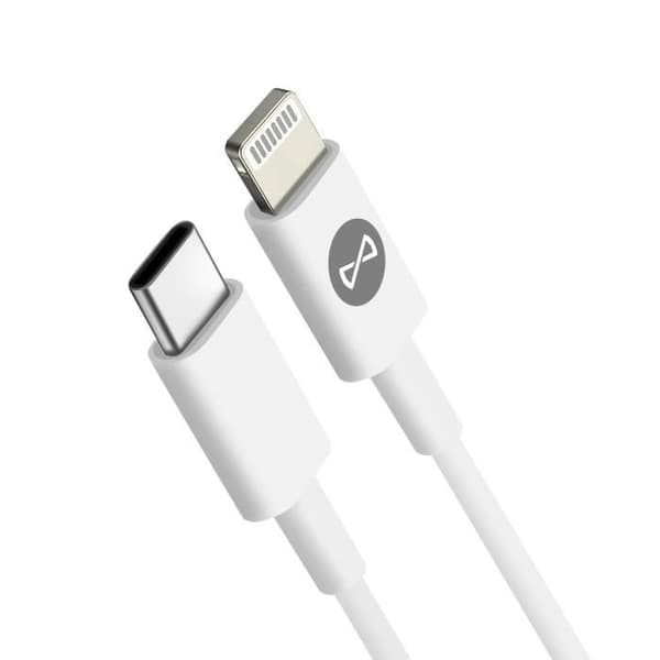 USB-C till Lightning-kabel Snabbladdning och synkronisering 1m Forever White White