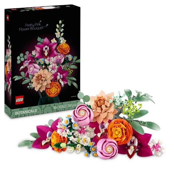 LEGO Botany 10342 Den vackra buketten med rosa blommor - Byggset för vuxna