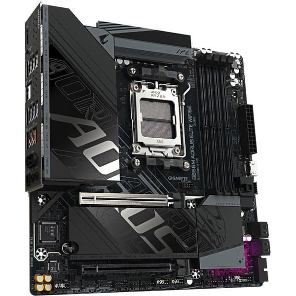 Moderkort - GIGABYTE - B850M AORUS ELITE WF6E - Micro-ATX-format - Chipset AMD B850 - DDR5 & PCIe 5.0 - WiFi 6E