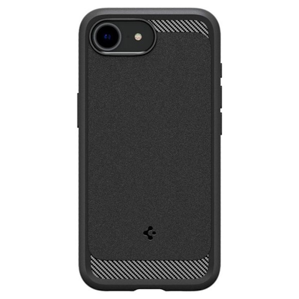 Coque för iPhone 16e - Spigen Rugged Armor MagSafe - Mat svart svart