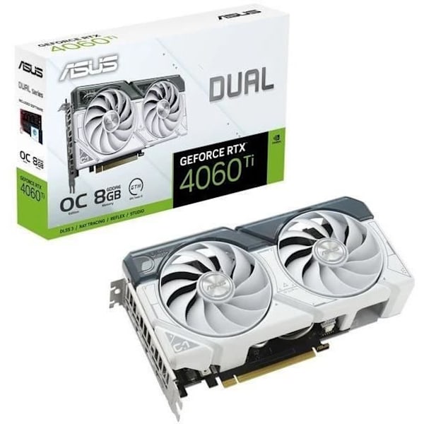 ASUS - Grafikkort - DUAL-RTX4060TI-O8G-WHITE