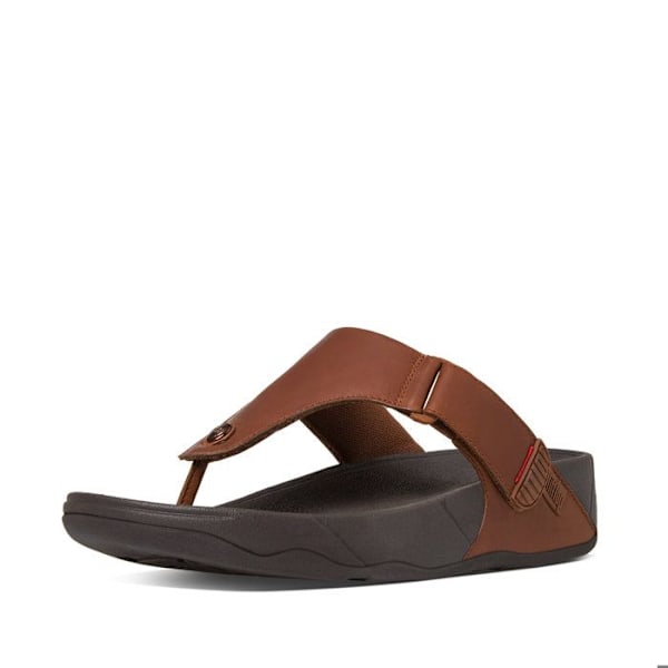 Sandaler - FitFlop - Trakk II - Svart läder - Microwobbleboard-teknologi - Dam mörk solbränna 42
