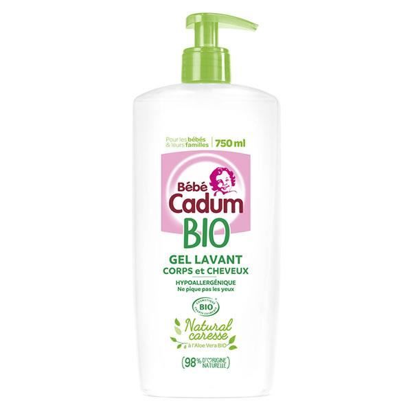 Cadum Bébé Organic Natural Caresse Body & Hair Wash Gel 750ml