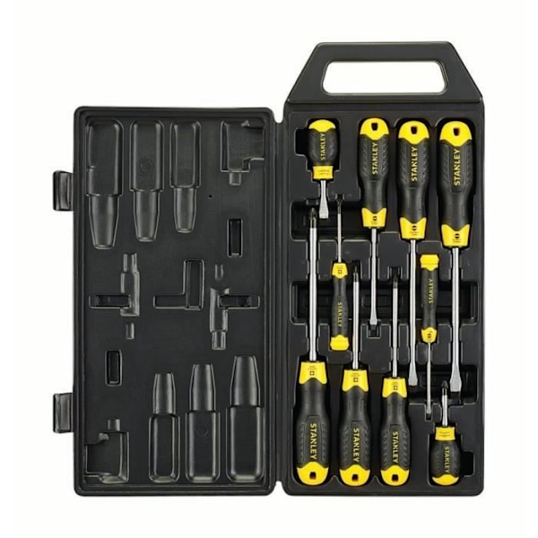 Stanley Cushion Grip Skruvmejsel - Set med 10st - PH Bits - Härdat stål - Magnetisk