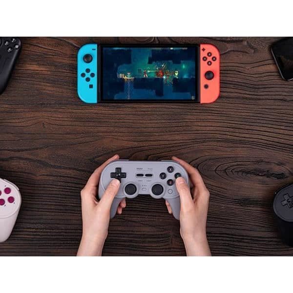 8BitDo PRO 2 Gamepad Hall Effekt - Grå Nya Utgåvan grå