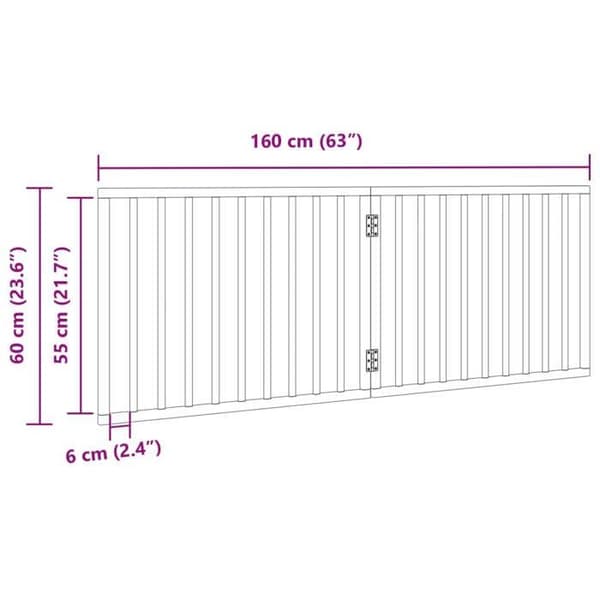 vidaXL Fällbar hundbur 2 paneler 160 cm poppelträ 352200