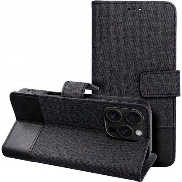 Hus - etui - strumpa Oem bokskydd GOMMA för SAMSUNG A15 4G / A15 5G svart