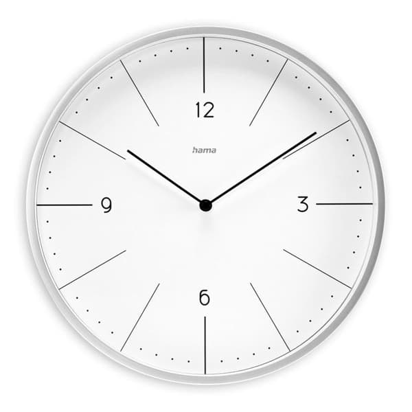 Väggklocka "Sardinien", tyst, analog, Ø 30 cm, grå Grå